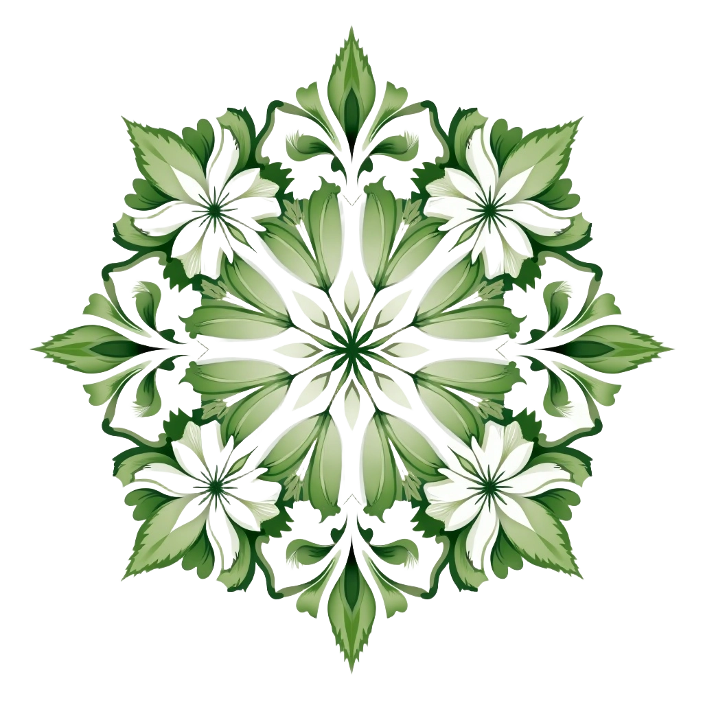 Green Floral Mandala