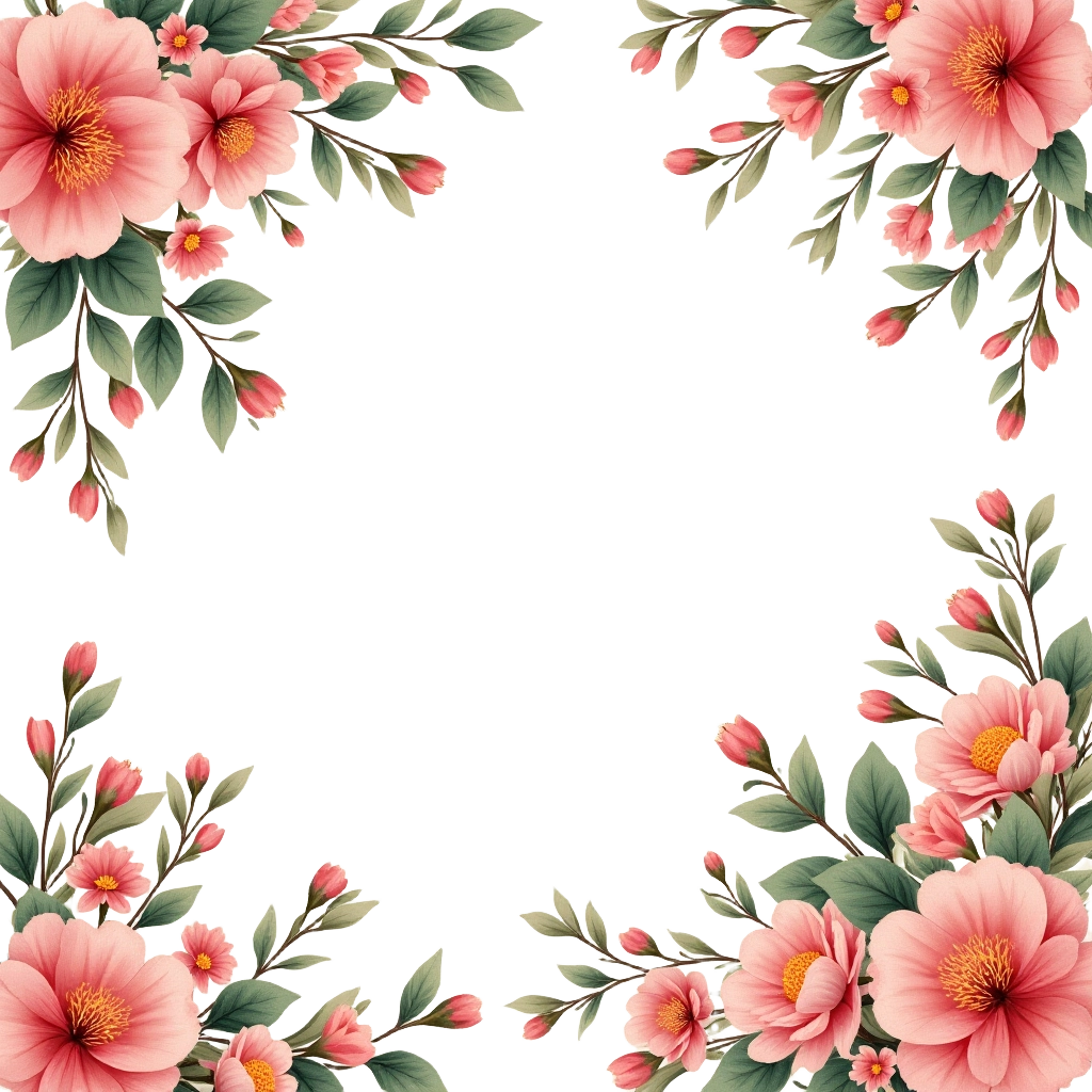 Elegant Floral Frame