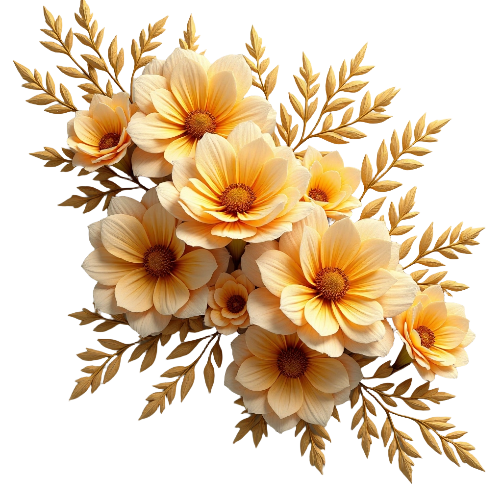 Golden Flower Arrangement