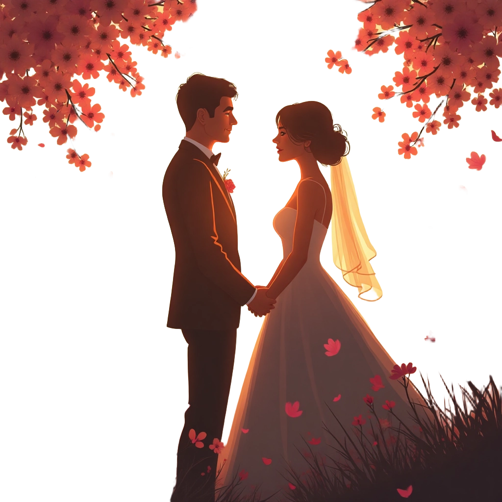 Romantic Wedding Under the Cherry Blossoms