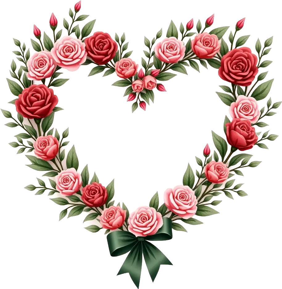 Heart-Shaped Floral Wreath