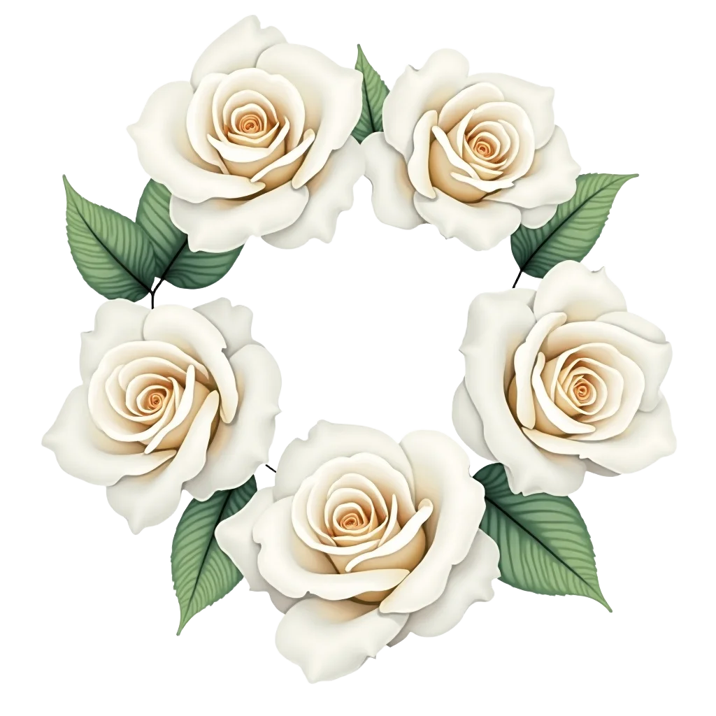 White Rose Wreath