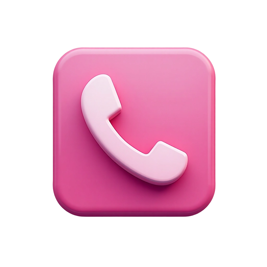 Pink Phone Icon