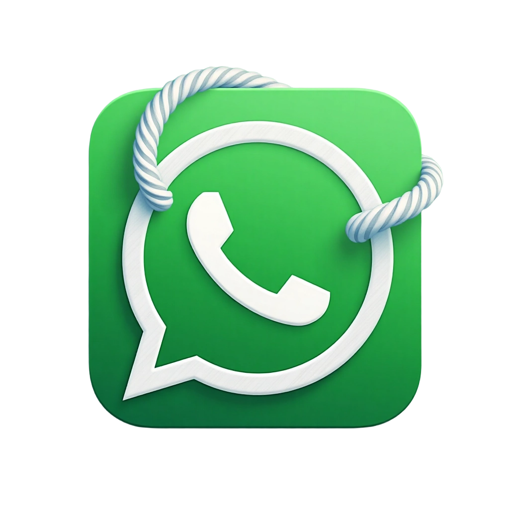 WhatsApp Logo with Rope