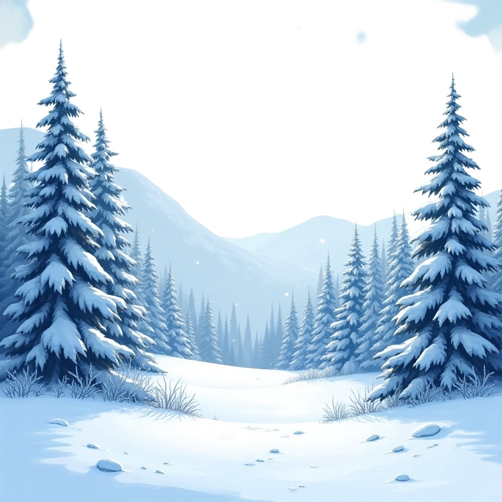 Winter Night in the Mountains