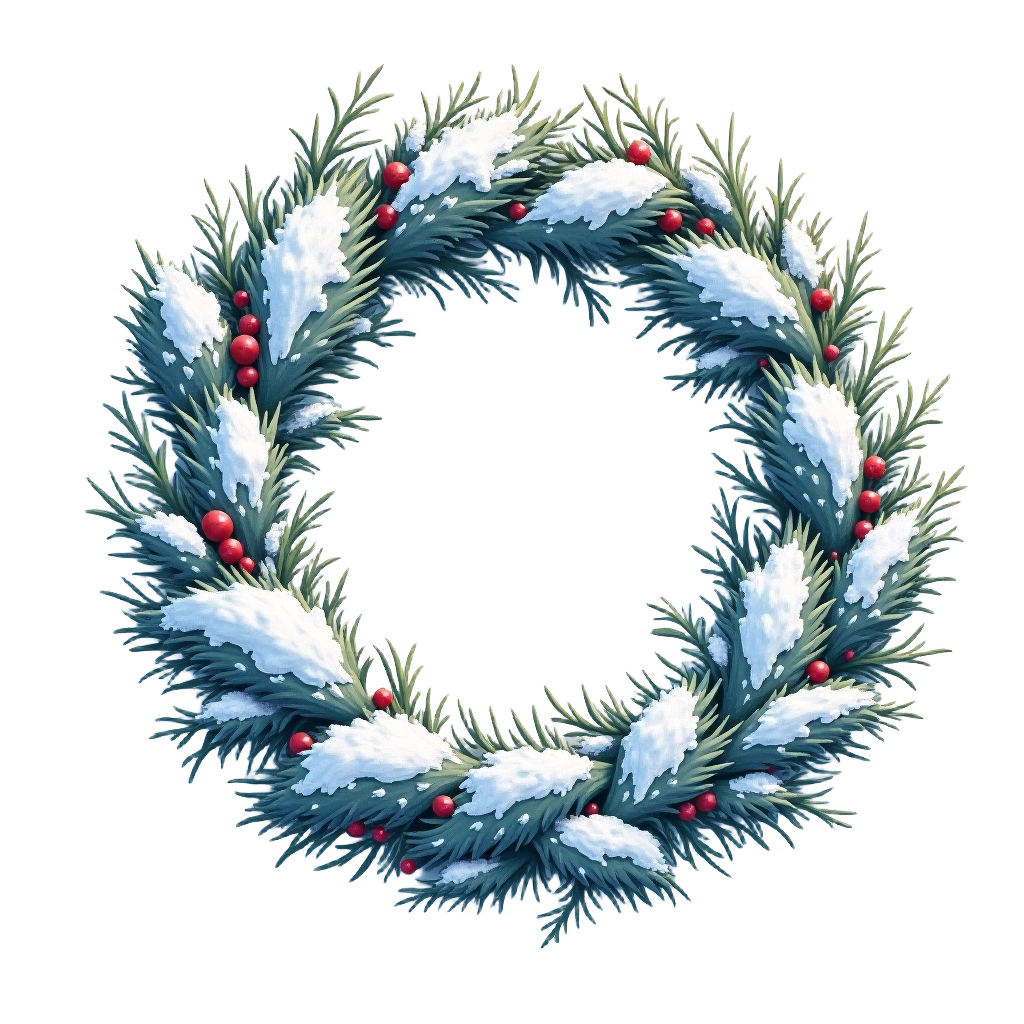 Snowy Christmas Wreath