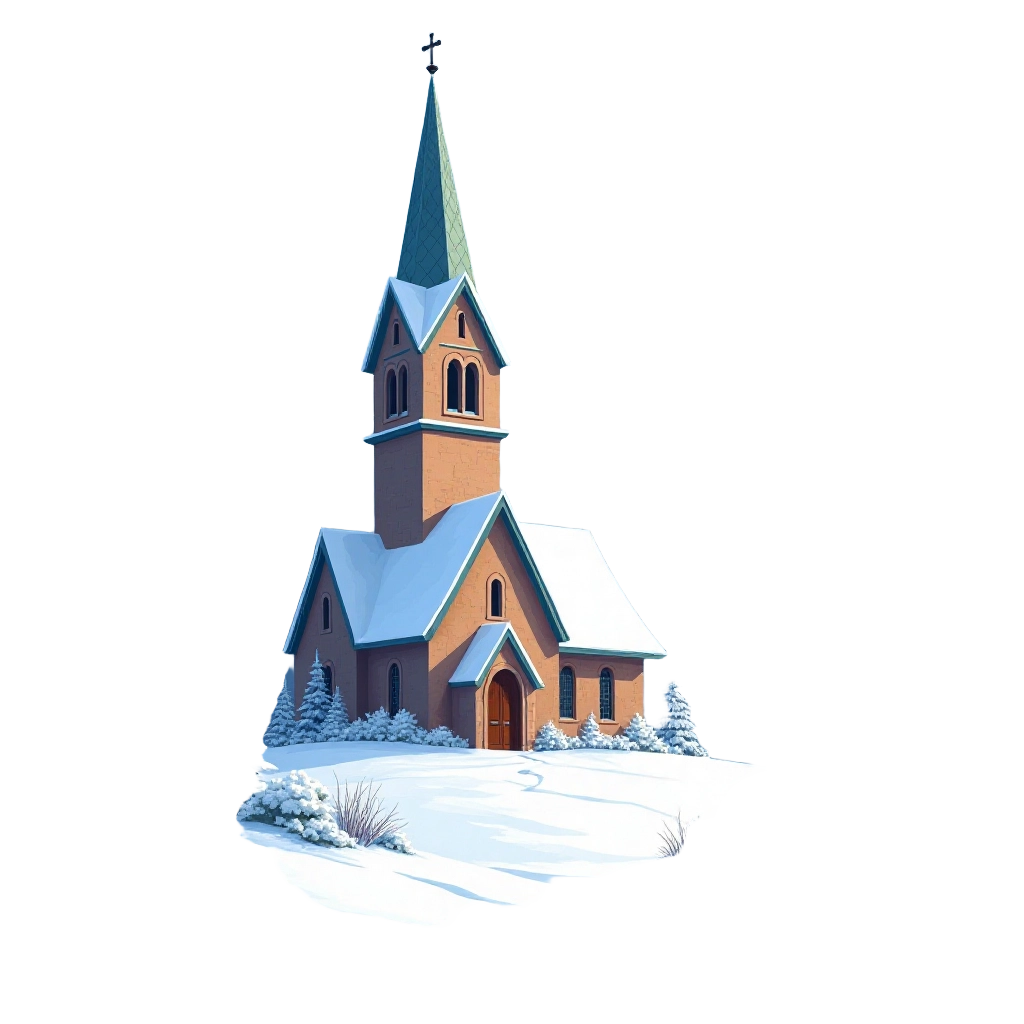 Winter Church Scene