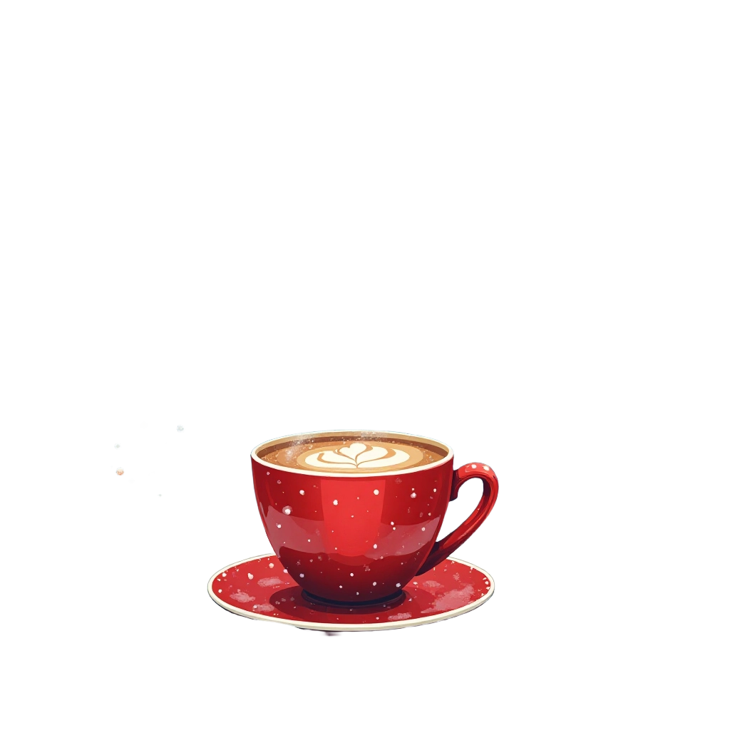 Festive Red Coffee Cup